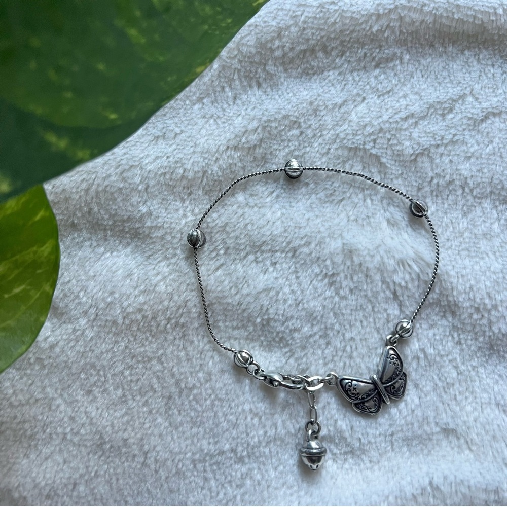Brighton Silver Butterfly Charm Bracelet
